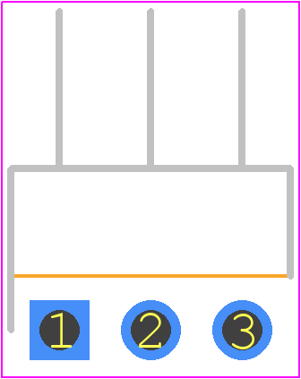 825437-3 - TE Connectivity PCB footprint - Header, Unshrouded - Right Angle PTH Pin - Header, Unshrouded - Right Angle PTH Pin - 825437-3