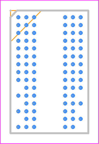 MT47H64M16NF-25E:M - Micron PCB footprint - BGA - BGA - 84-Ball FBGA Package (8mm x 12.5mm) – x16; "NF" Die Rev :M