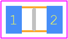 Y1629100R000Q9R - Vishay PCB footprint - Resistor Chip - Resistor Chip - 0805-