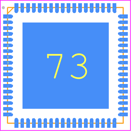 AD6684BCPZ-500 - Analog Devices PCB footprint - Quad Flat No-Lead - Quad Flat No-Lead - CP-72-10-+-+