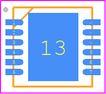 TC8220K6-G - Microchip PCB footprint - Small Outline No-lead - Small Outline No-lead - 12-Lead DFN (K6)