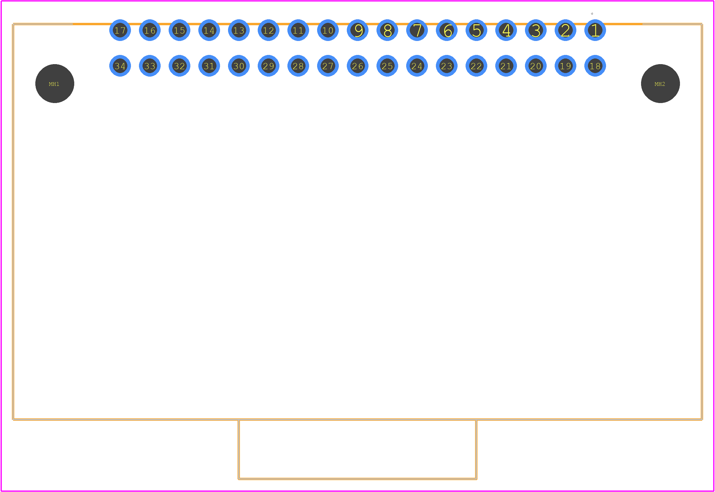 MX23A34NF6 - JAE PCB footprint - Other - Other - MX23A34NF6-3