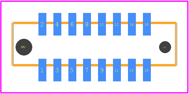 M50-4300845 - Harwin PCB footprint - Other - Other - M50-4300845-1