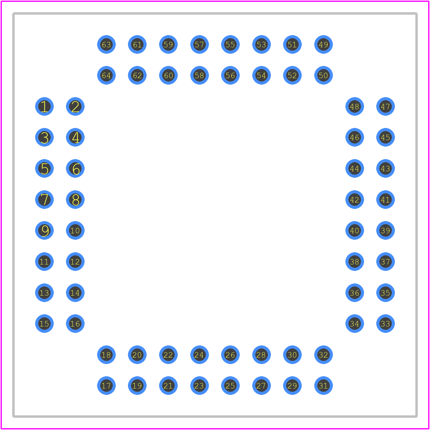 LCQT-QFP0.8-64 - ARIES PCB footprint - Other - Other - LCQT-QFP0.8-64-2