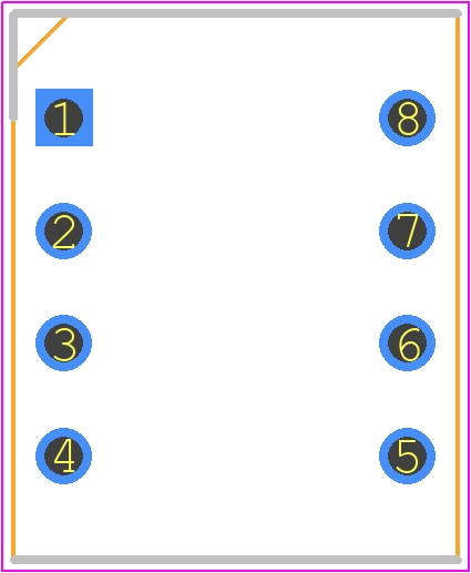 208-4 - CTS PCB footprint - Dual-In-Line Sockets - Dual-In-Line Sockets - SPST 208