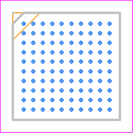 ATSAM4E8CA-CU - Microchip PCB footprint - BGA - BGA - TFBGA100-ren1