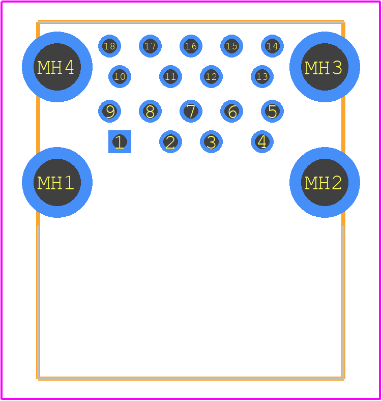 UEA11121-8FS6-4F - Foxconn PCB footprint - Other - Other - UEA11121-8FS6-4F-2