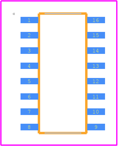 IL715T-3E - NVE PCB footprint - Other - Other - 0.15" 16-pin SOIC Package