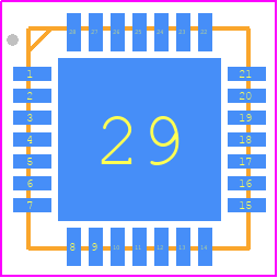 LM5045SQX/NOPB - Texas Instruments PCB footprint - Quad Flat No-Lead - Quad Flat No-Lead - RSG0028A_2021