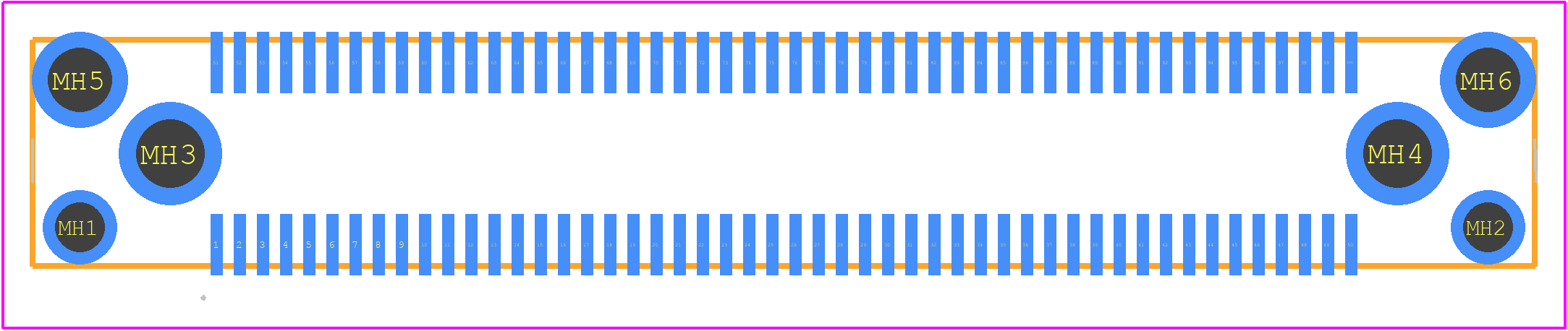 FX18-100P-0.8SV - Hirose PCB footprint - Other - Other - FX18-100P-0.8SV-2
