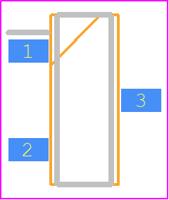 TDD01H0SB1R - LITTELFUSE PCB footprint - SOT23 (3-Pin) - SOT23 (3-Pin) - TDD01H0SB1R