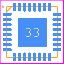 AD9665ACPZ-REEL7 - Analog Devices PCB footprint - Quad Flat No-Lead - Quad Flat No-Lead - 32-Lead, Pad-Up, Lead Frame Chip Scale Package [LFCSP_VQ] 5 mm × 5 mm Body, Very Thin Quad*