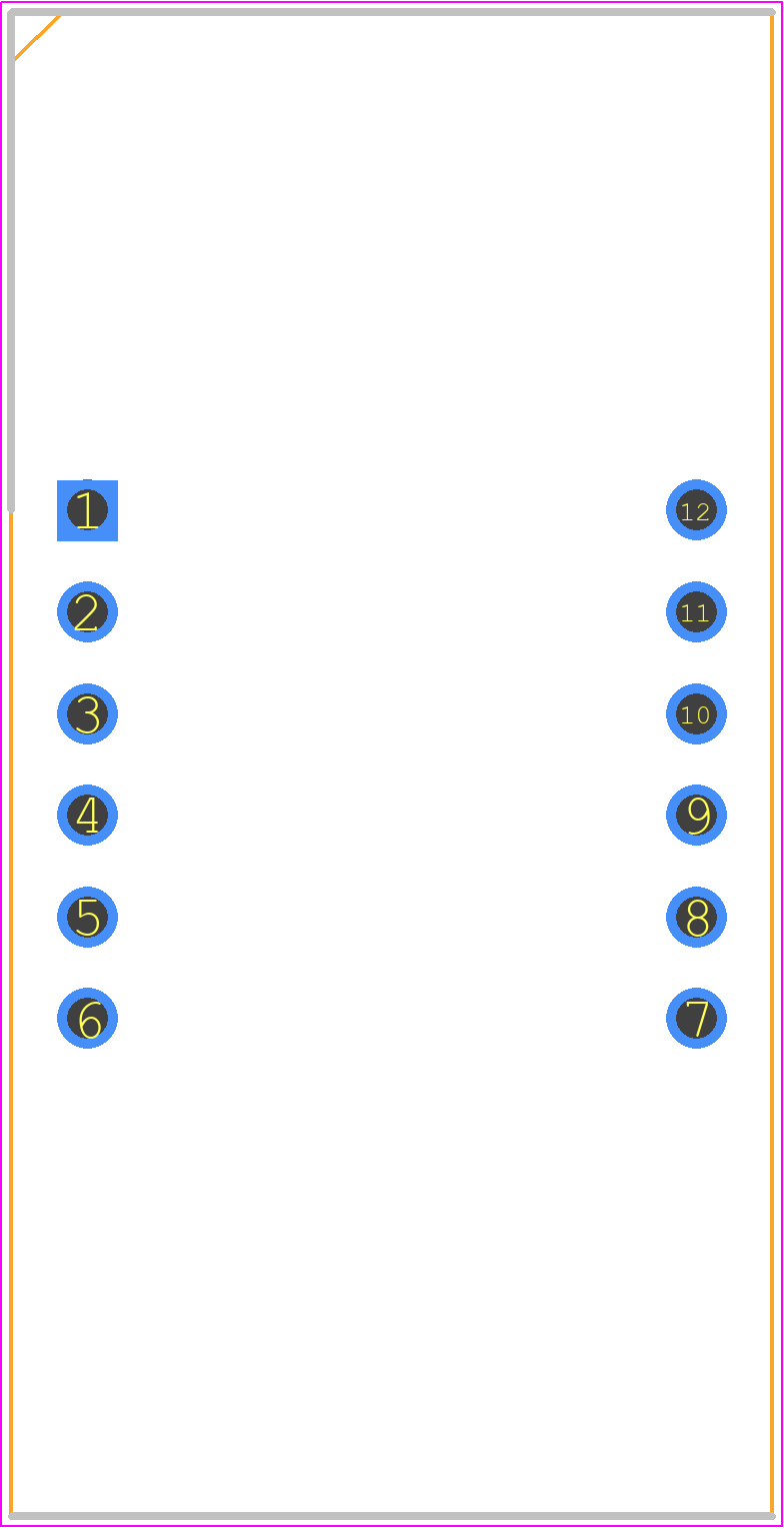 BC56-12GWA - Kingbright PCB footprint - Dual-In-Line Sockets - Dual-In-Line Sockets - 12p-dip-37.6x19