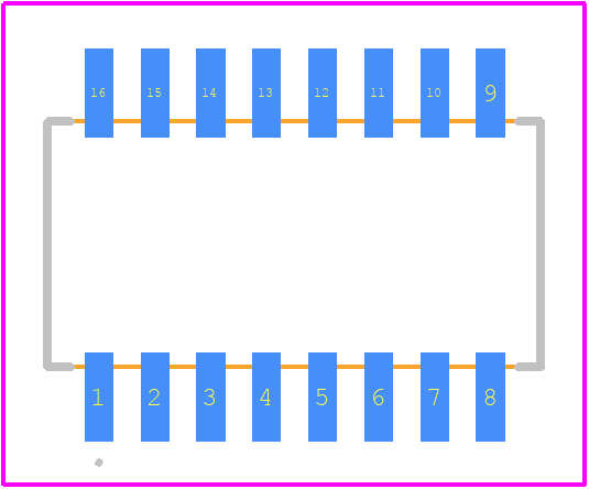 4816P-2-332LF - Bourns PCB footprint - Other - Other - 16-SOIC