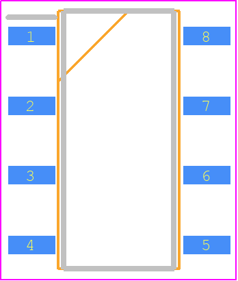 G3VM-202J1 - OMRON Electronics PCB footprint - Small Outline Packages - Small Outline Packages - SOP8