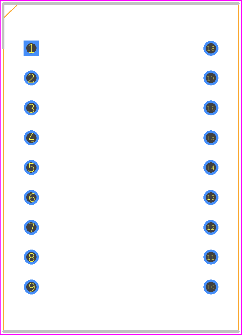 HDSP-3905 - Avago Technologies PCB footprint - Dual-In-Line Sockets - Dual-In-Line Sockets - HDSP-3905