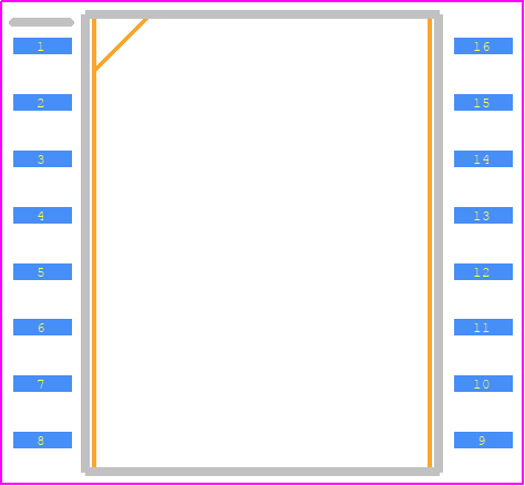 MIC4469YWM - Microchip PCB footprint - Small Outline Packages - Small Outline Packages - 16-Pin Wide SOP (WM)22