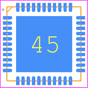 SI5340B-D-GM - Silicon Labs PCB footprint - Quad Flat No-Lead - Quad Flat No-Lead - 7x7 QFN44