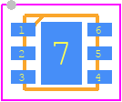 NCP716MTG50TBG - onsemi PCB footprint - Small Outline No-lead - Small Outline No-lead - WDFN6 2x2, 0.65P_2022