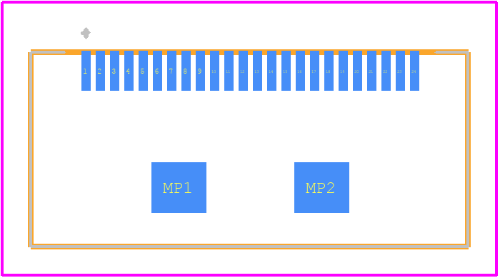 502231-2400 - Molex PCB footprint - Other - Other - 502231-2400-3