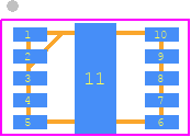 TPS22954DQCR - Texas Instruments PCB footprint - Small Outline No-lead - Small Outline No-lead - TPS22954DQCR