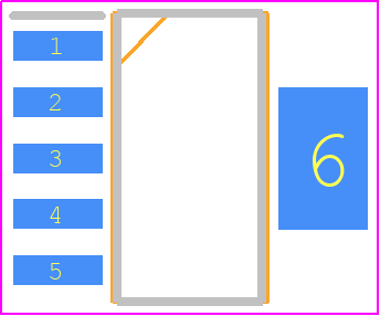TPS73601MDCQREP - Texas Instruments PCB footprint - SOT223 (5-Pin) - SOT223 (5-Pin) - DCQ (R-PDSO-G6)