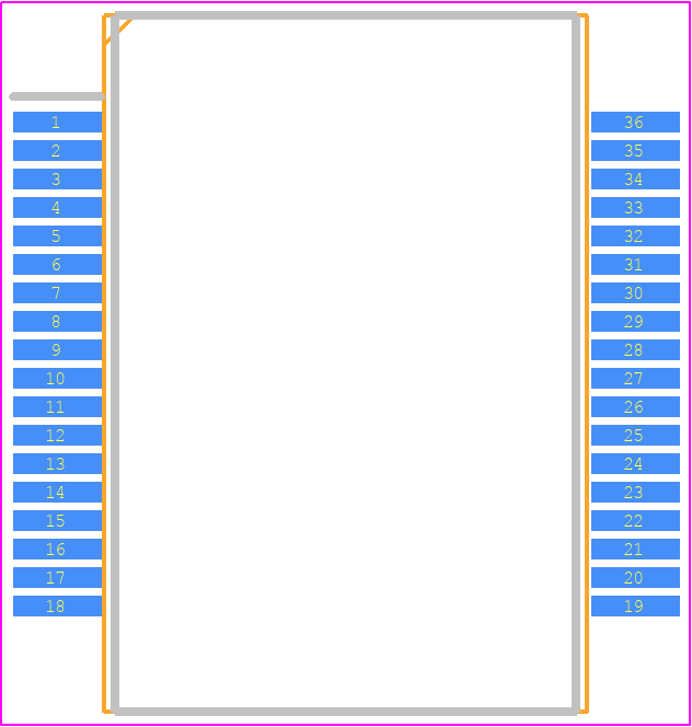 TAS5142DKD - Texas Instruments PCB footprint - Small Outline Packages - Small Outline Packages - DKD0036A