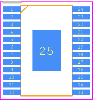 TPS65150QPWPRQ1 - Texas Instruments PCB footprint - Small Outline Packages - Small Outline Packages - PWP (R-PDSO-G24)_2021-ren1
