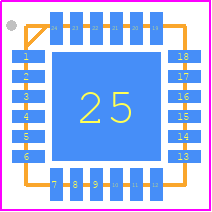 LM5117PSQ/NOPB - Texas Instruments PCB footprint - Quad Flat No-Lead - Quad Flat No-Lead - LM5117PSQ/NOPB