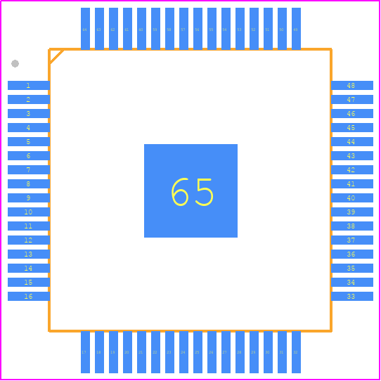 SN65DSI86IPAPRQ1 - Texas Instruments PCB footprint - Quad Flat Packages - Quad Flat Packages - PAP0064Q_1