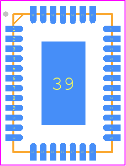SN65DP141RLJR - Texas Instruments PCB footprint - Quad Flat No-Lead - Quad Flat No-Lead - rlj(r-pwqfn-n38)