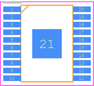 TPS56921PWP - Texas Instruments PCB footprint - Small Outline Packages - Small Outline Packages - PWP(R-PDSO-G20)_2021)_1