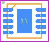 LM96063CISD/NOPB - Texas Instruments PCB footprint - Small Outline No-lead - Small Outline No-lead - DSC0010B