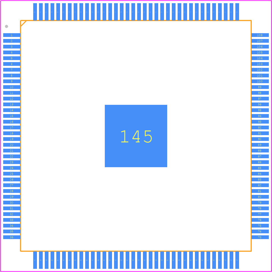 AFE8221IRFPQ1 - Texas Instruments PCB footprint - Quad Flat Packages - Quad Flat Packages - RFP (S-PQFP-G144