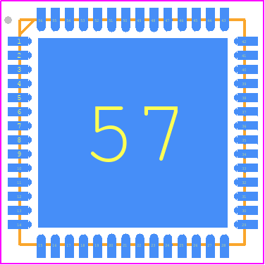 ADC3442IRTQT - Texas Instruments PCB footprint - Quad Flat No-Lead - Quad Flat No-Lead - RTQ0056C