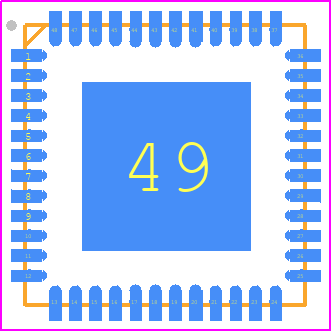 DS99R104TSQX/NOPB - Texas Instruments PCB footprint - Quad Flat No-Lead - Quad Flat No-Lead - NJU0048D