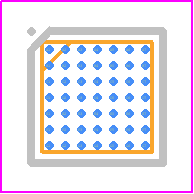 BQ24163YFFR - Texas Instruments PCB footprint - BGA - BGA - YFF (R-XBGA-N49)