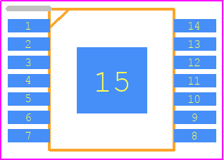TPS2155IPWP - Texas Instruments PCB footprint - Small Outline Packages - Small Outline Packages - pwp (r-pdso-g14)