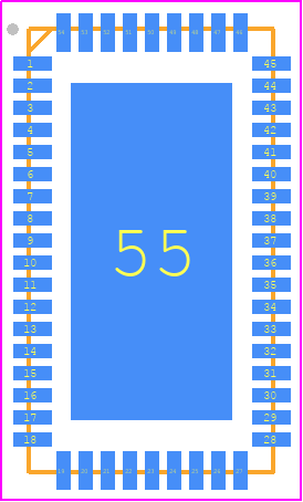 DS64MB201SQ/NOPB - Texas Instruments PCB footprint - Quad Flat No-Lead - Quad Flat No-Lead - NJY0054A