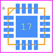 TPS61176RTER - Texas Instruments PCB footprint - Quad Flat No-Lead - Quad Flat No-Lead - RTE(S-PWQFN-N16)-