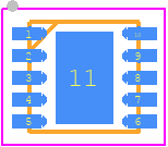 TPS62751DSKT - Texas Instruments PCB footprint - Small Outline No-lead - Small Outline No-lead - DSK0010A