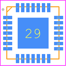 LP8728QSQE-A/NOPB - Texas Instruments PCB footprint - Quad Flat No-Lead - Quad Flat No-Lead - RSG0028B