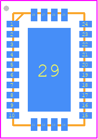 TPS65640RHRR - Texas Instruments PCB footprint - Quad Flat No-Lead - Quad Flat No-Lead - RHR (R-PWQFN-N28)