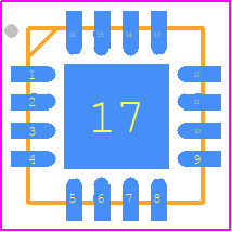 CC1150RGVT - Texas Instruments PCB footprint - Quad Flat No-Lead - Quad Flat No-Lead - RGV (S-PVQFN-N16)-2021