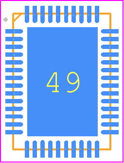 TAS5768MRMTR - Texas Instruments PCB footprint - Quad Flat No-Lead - Quad Flat No-Lead - RMT0048A