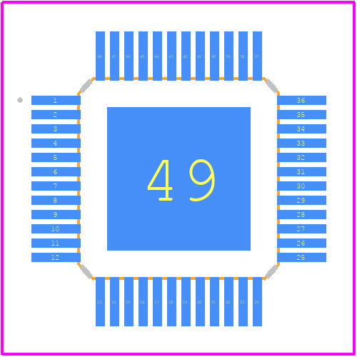 A3930KJPTR-T - Allegro Microsystems PCB footprint - Other - Other - JP, 48-pin LQFP 