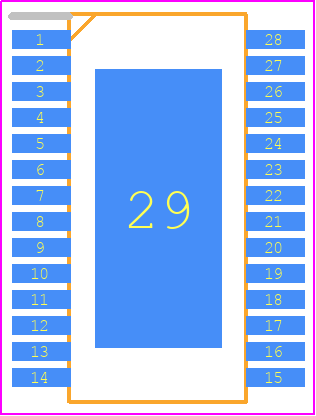 LM10520MH/NOPB - Texas Instruments PCB footprint - Small Outline Packages - Small Outline Packages - PWP0028A-