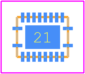 SN74CB3Q3245RGYR - Texas Instruments PCB footprint - Other - Other - RGY (R-PVQFN-N20)