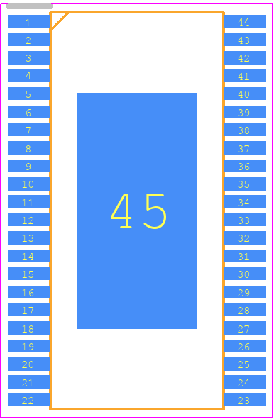 TAS5142DDV - Texas Instruments PCB footprint - Small Outline Packages - Small Outline Packages - DDV (R-PDSO-G44)_1