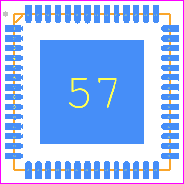 TPS65311QRVJRQ1 - Texas Instruments PCB footprint - Quad Flat No-Lead - Quad Flat No-Lead - RVJ (S-PVQFN-N56)